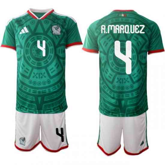 Mexicoa 2026 FIFA World Cup Soccer Jersey Green #4 R.MARQUEZ